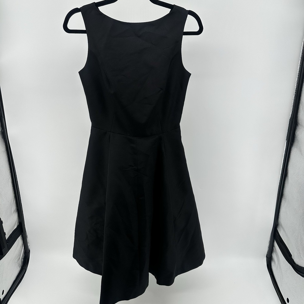 Isaac Mizrahi Target Black Cutout Cocktail Dress Bold Red Satin Lining Vintage 4